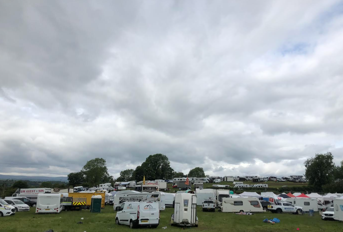 Roma flag, Flashing Lane, Appleby Horse Fair